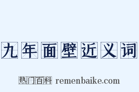 九年面壁近义词是什么意思的图片
